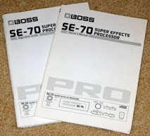 Boss SE-70 Manuals at Patchman Music
