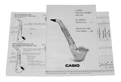 Casio DH-100 Owner's Manual DH100 Sax Horn Parts at Patchman Music