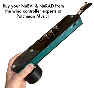 Berglund Instruments NuEVI NuRAD MIDI wireless wind controller at Patchman Music