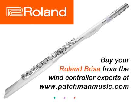 Roland Brisa AE-Brisa Aerophone Pro AE-Brisa Flute wind controller AE-30 AE30 AE-20 AE20 AE-20SC AE20-SC GO AE-05 AE05 AE-10G AE 10G AE10-G AE-10 AE10 gig rig Yamaha wx5 Akai EWI Patchman Music