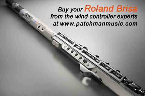 Roland Brisa AE-Brisa Aerophone Pro AE-Brisa Flute wind controller AE-30 AE30 AE-20 AE20 AE-20SC AE20-SC GO AE-05 AE05 AE-10G AE 10G AE10-G AE-10 AE10 gig rig Yamaha wx5 Akai EWI Patchman Music