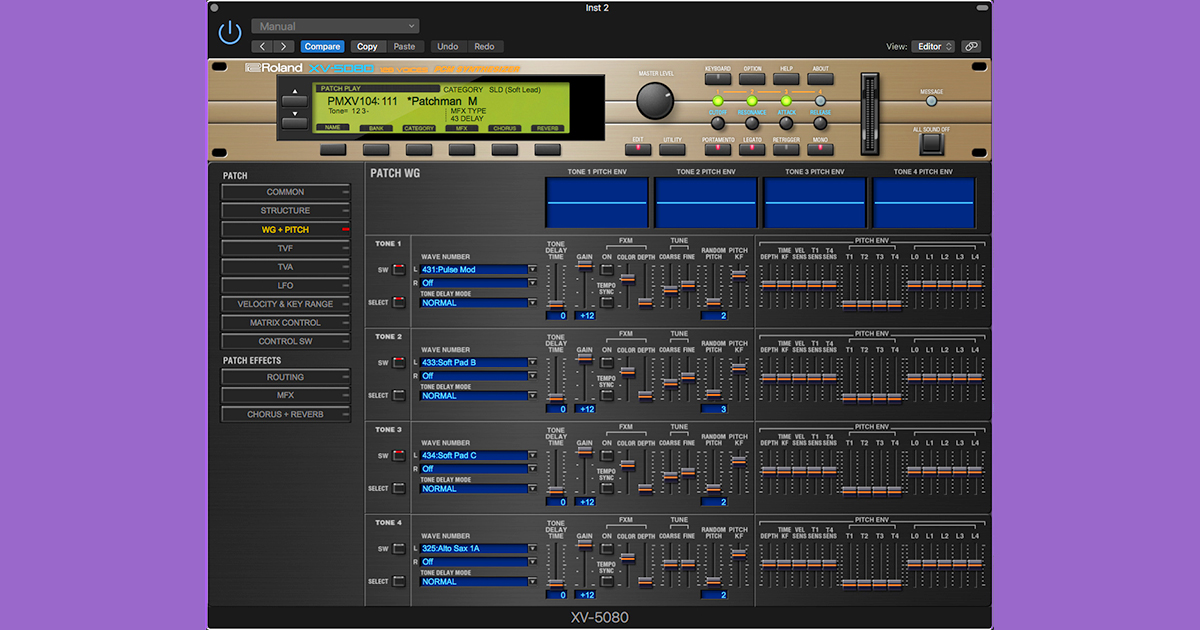 Patchman Music Soundbanks for Roland Cloud XV-5080 Soft Synth
